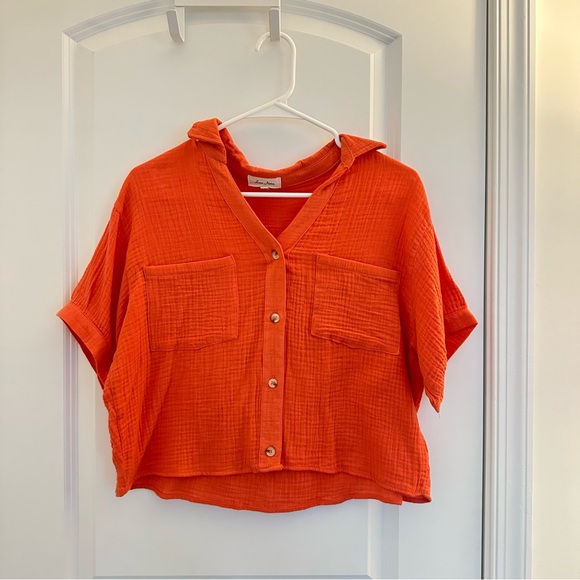 Love Notes Vibrant Orange Shirt - Picture 1 of 3